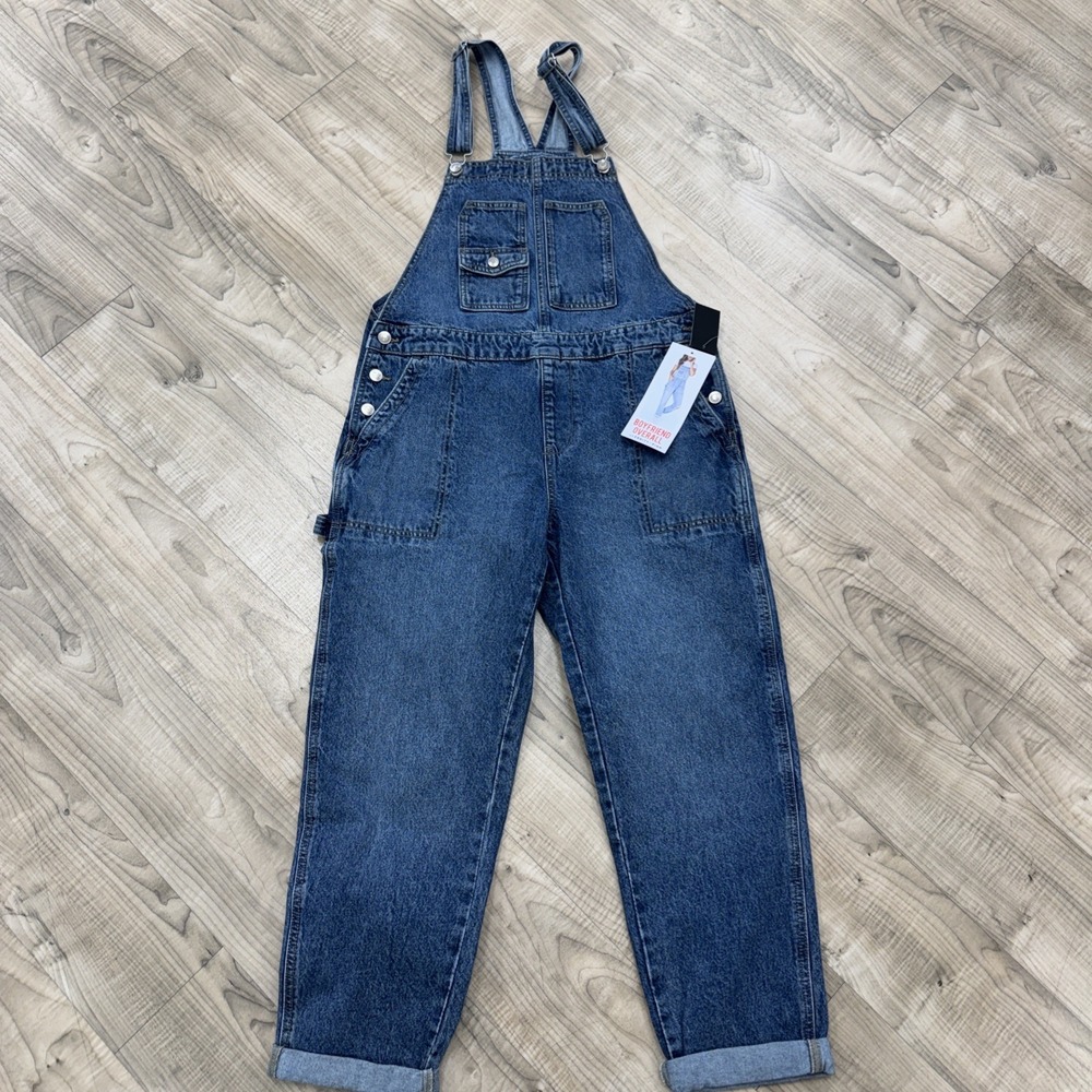 Celebrity Pink Denim Jean Overalls Women's Medium Blue New